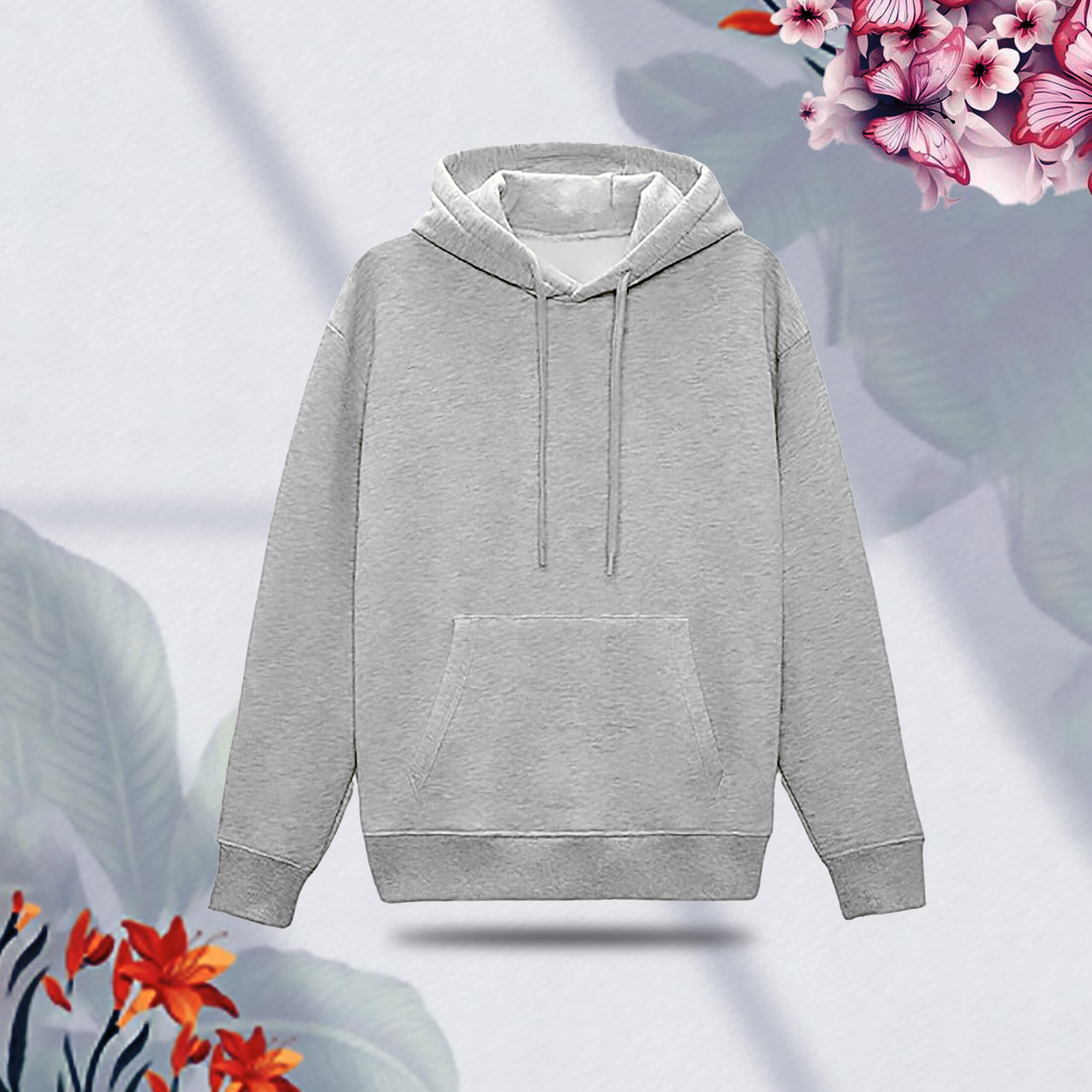 Premium Comfortable (Ladies Solid Gray) Ladies winter hoodie