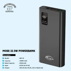 Moxx MP-19 10000mAh Powerbank with Dual USB Ports