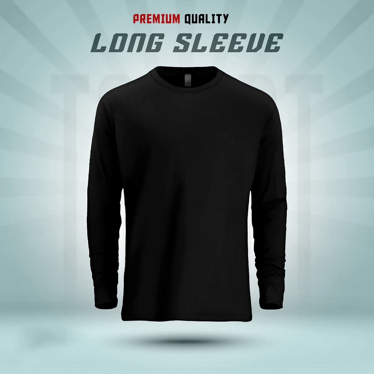 Men's Full Sleeve Solid T-Shirt- Black