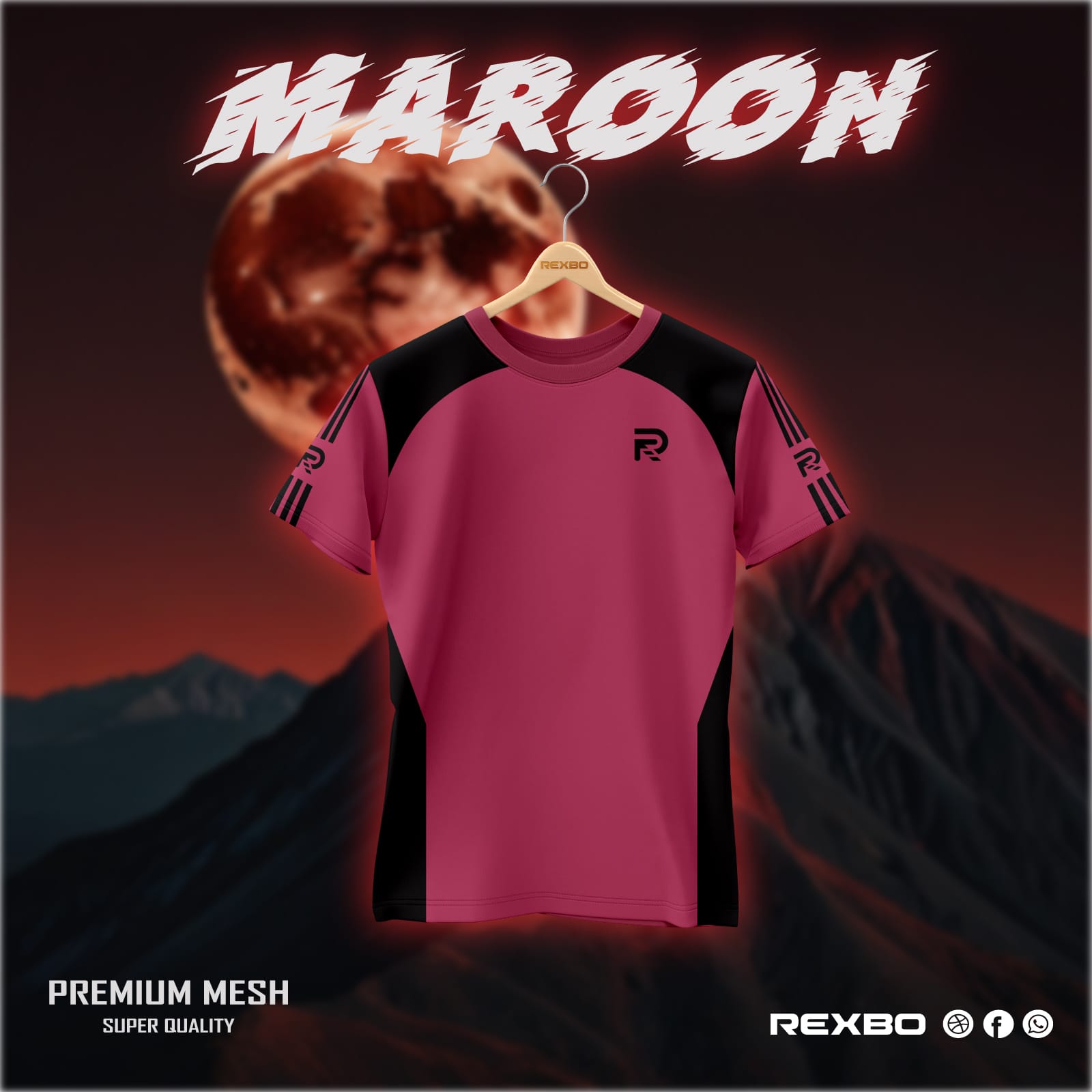Stylish Mash Fabric Half Sleeve T-shirt