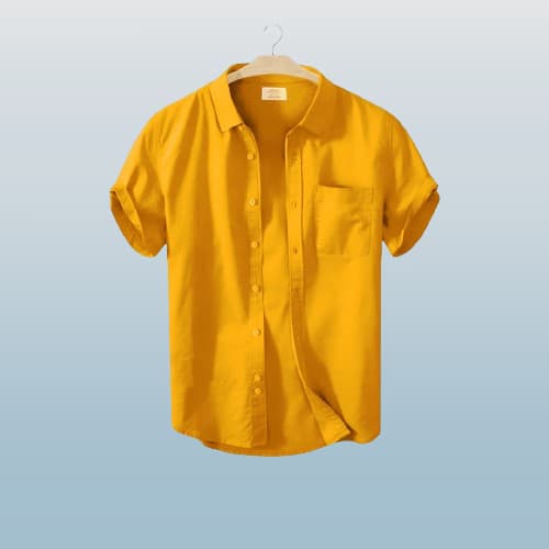 Men's Stylish Half Sleev Casual Solid Shirt ( Khatali )