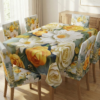 China Premium 3D Print Table Cloth Set