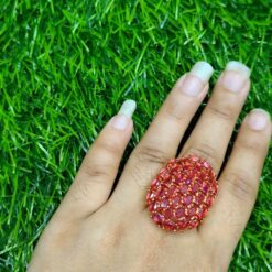 Royal Ruby Cluster Statement Ring