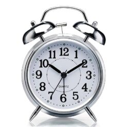 Round Cooper Metal Twin Bell Alarm Clock(choto)