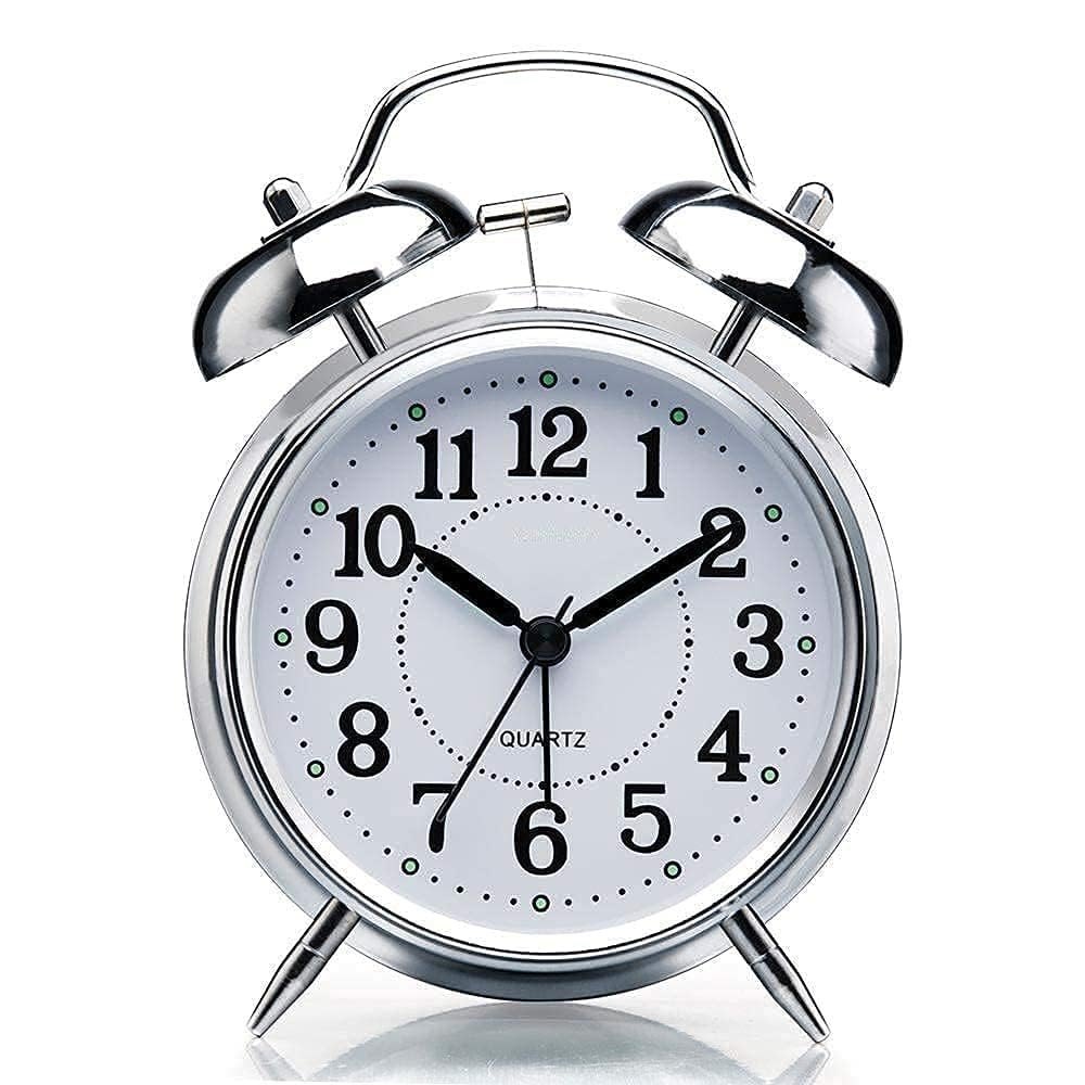 Round Cooper Metal Twin Bell Alarm Clock(choto)