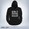 “Don't Panic” Islamic Hoodie (Black)