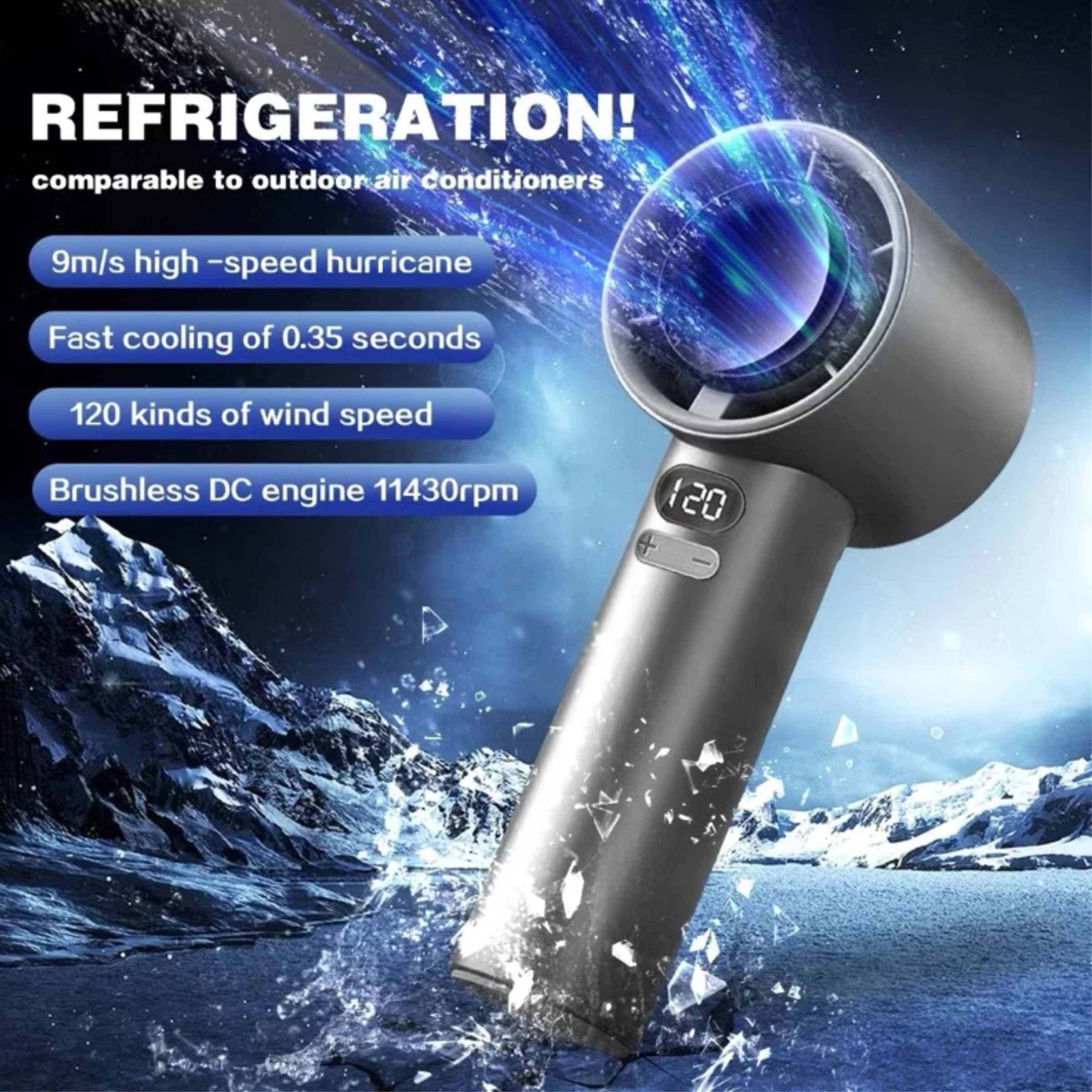 M11 Handheld Fan Portable Bladeless Mini Fan rechargeable