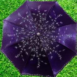 Ladies Fashionable And Elegant Anti Uv Sunshade Print Border Lace Umbrella