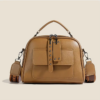 High end ladies' handbag multi-layer large capacity commuting bag(Brown)