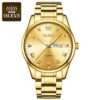 Olevs Luxury Men’s Quartz Watch (Golden )