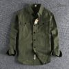 High Thickness Double Pocket Shirt  ( Green)