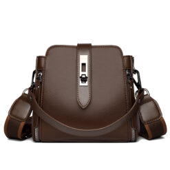 High-quality Messenger Bags For Women Luxury Crossbody Shoulder Bags Female(Coffee)