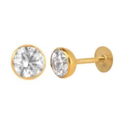 Elegant Gold Plated Crystal Nose Pin
