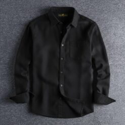Men's Solid Colour Color Shirt(black)