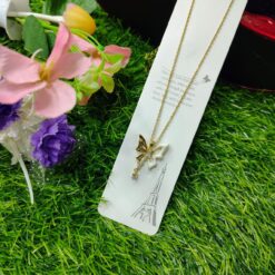 Fantasy Colorful Acrylic Butterfly Pendant Necklace  For Womens
