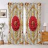 2 Piece 3D Print Premium curtain