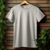 Jersey Fabrics T-Shirt (Ash) পাতলা কাপড়ের তৈরি জার্সি ফেব্রিক্স টি-শার্ট