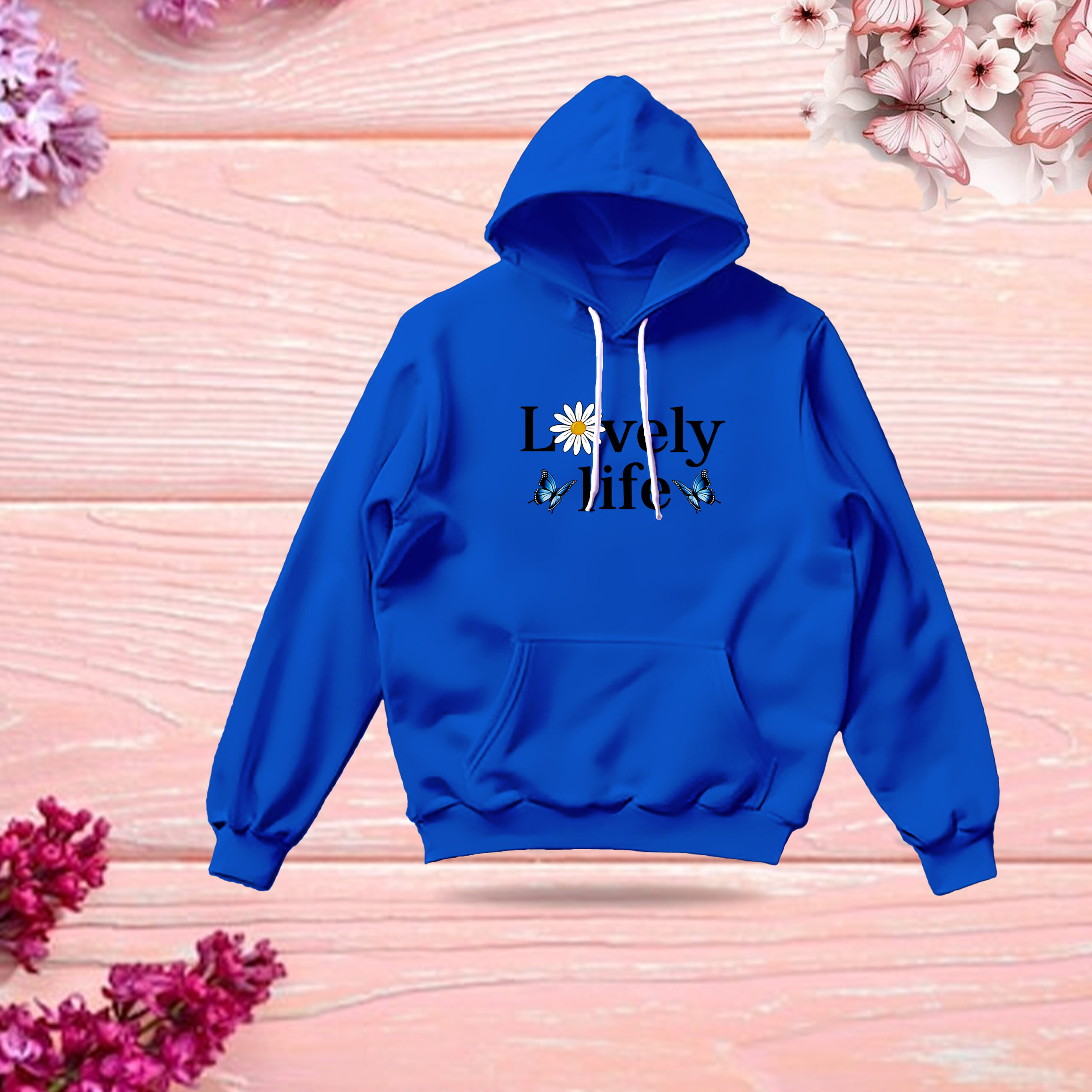 Premium Comfortable Stylish (Lovely Life-blue) Ladies winter hoodie