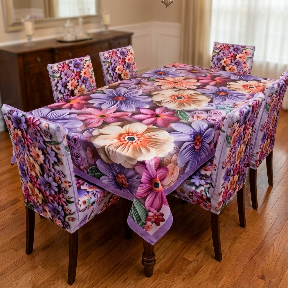 China Premium 3D Print Table Cloth Set