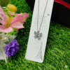 Fantasy Colorful Acrylic Butterfly Pendant Necklace  For Womens