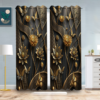 2 Piece 3D Print Premium curtain