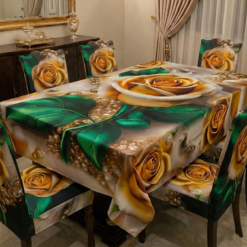 China Premium 3D Print Table Cloth Set